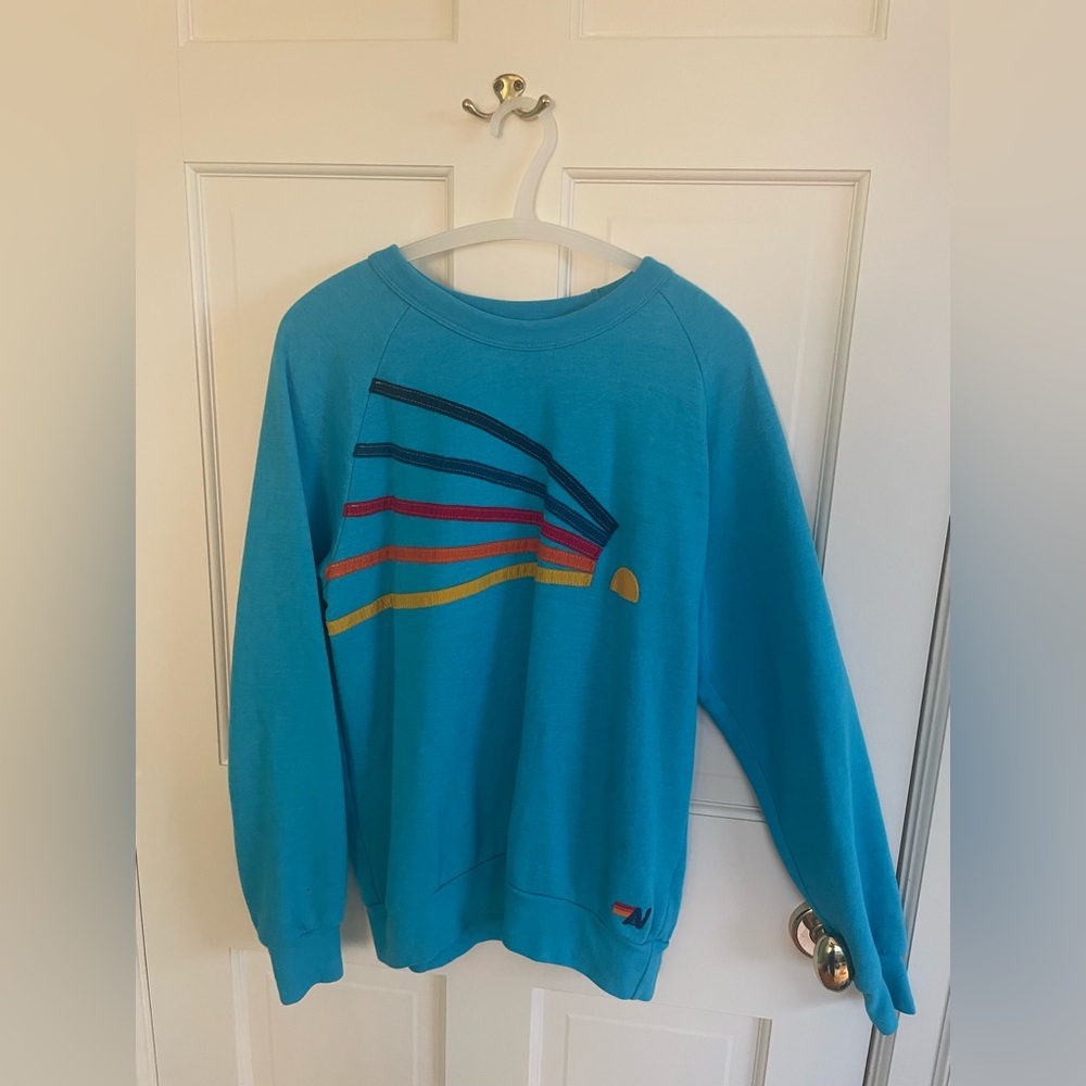 Aviator nation light blue small sweatshirt